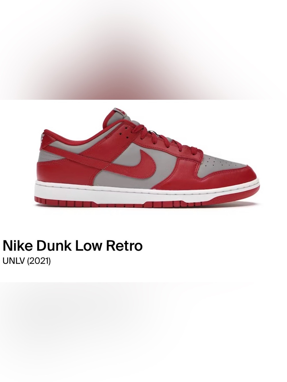 Nike Kids' Red and Gray Low-Top Sneaker